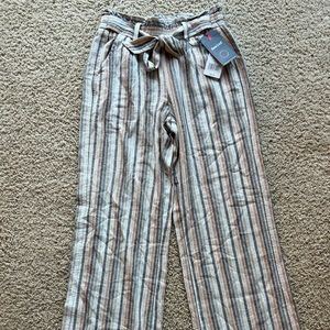 NWT Rewind linen pants. Size XS. Multicolor stripes.
